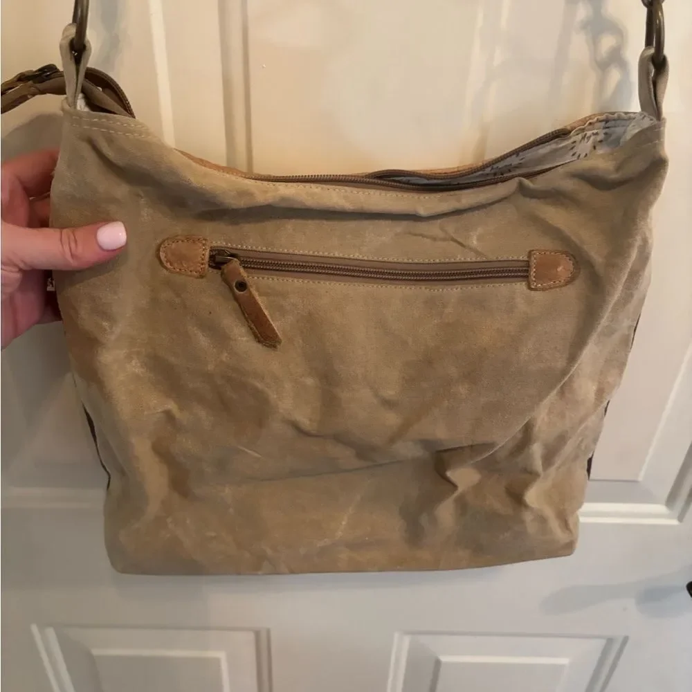 Myra Bag Tan and Black Crossbody